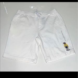 - Polo Ralph Lauren white fleece shorts for men sz medium